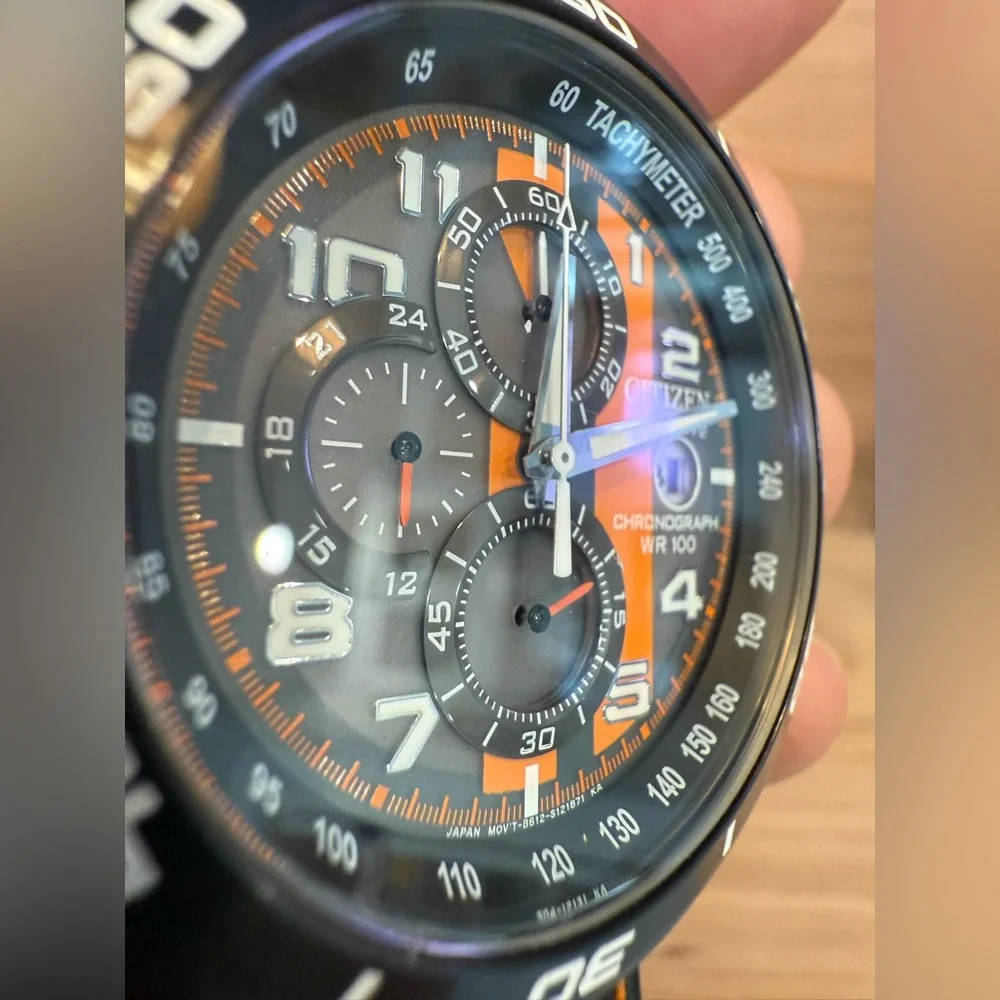 Citizen Eco-drive Black With Orange Adrenaline Watch - Picture 4 of 4